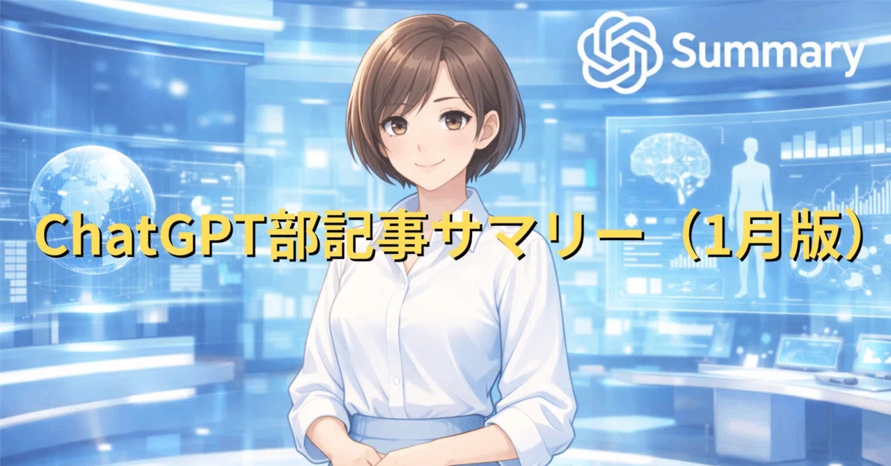 ChatGPT部記事サマリー（1月版）
